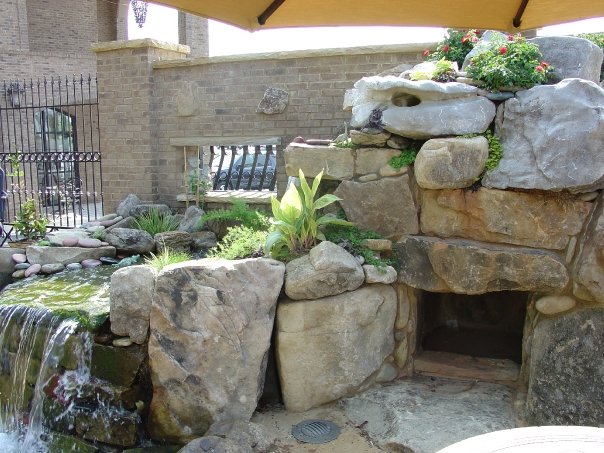 Fireplace & Waterfall – After